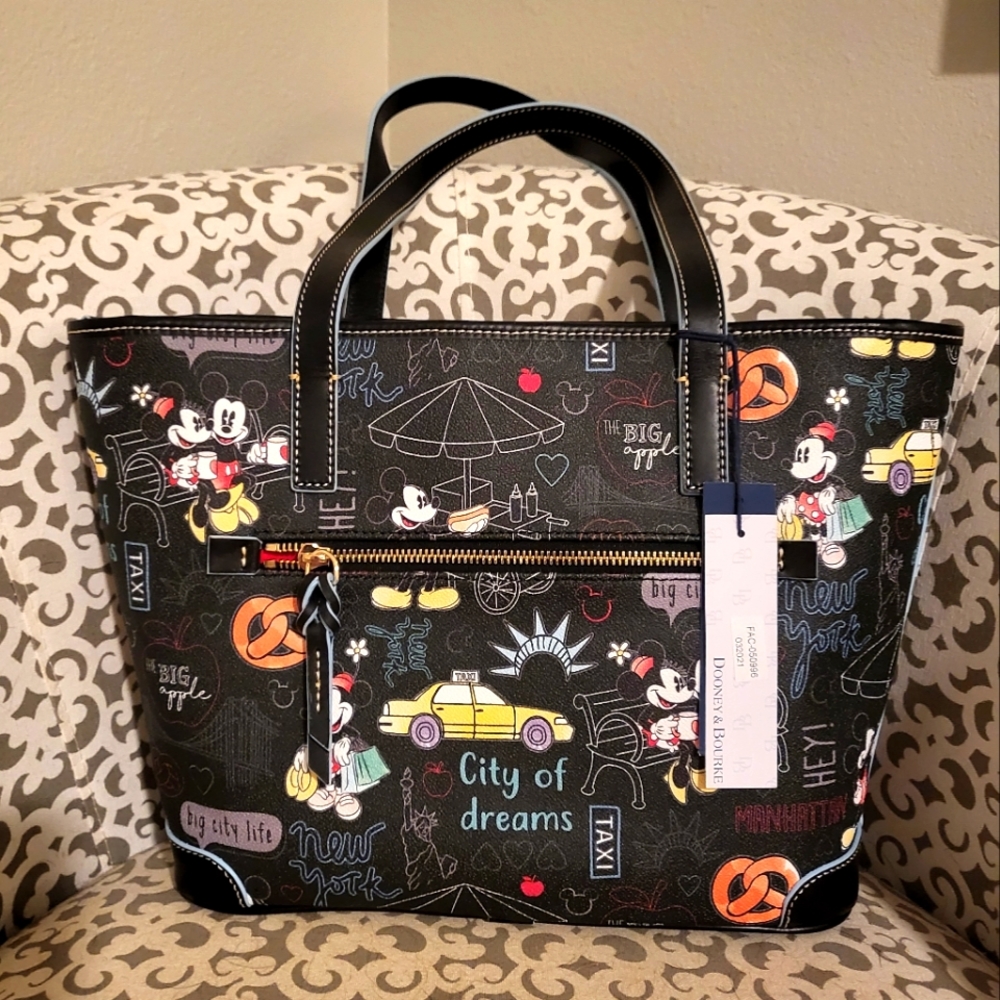 NWT Dooney and Bourke Disney Mickey Minnie New York Tote